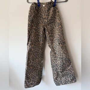 H&M Kids Leopard Print Jeans - Brown and Black